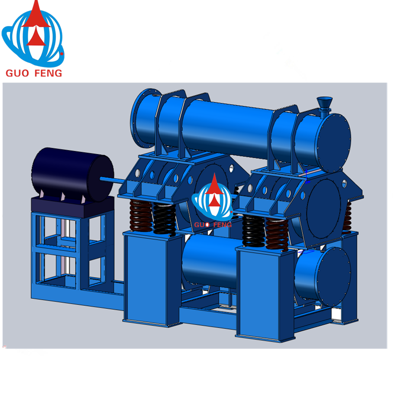 連續(xù)進料臥式雙筒振動磨機工作原理